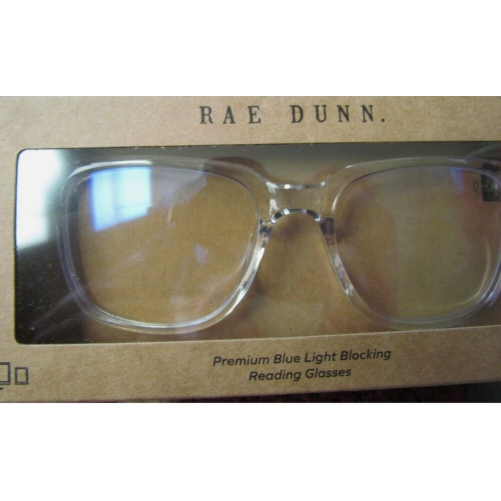 Rae Dunn Premium Blue Light Blocking Reading Glasses 0.00 Clear Frames